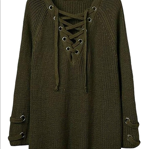 Sweaters - NWOT Army Green Sweater Dress
